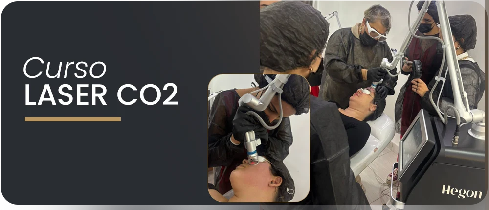 curso de Laser CO2 presencial. Técnicas avançadas e prática em pacientes modelo.